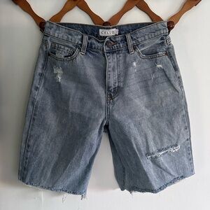 Cello Light Blue Denim Cutoff Shorts